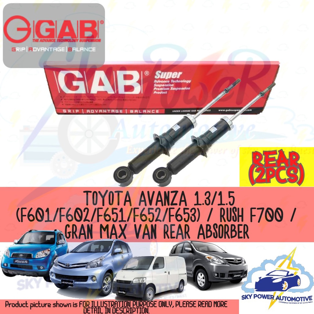 TOYOTA AVANZA 1 3 1 5 F601 F602 F651 F652 F653 RUSH F700 PERODUA