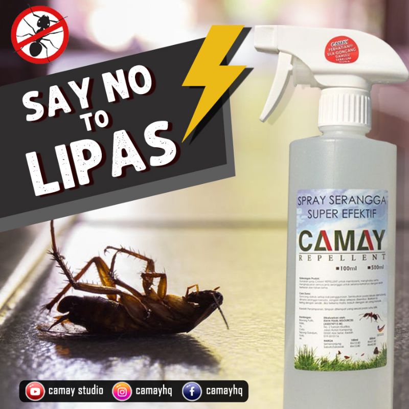 SPRAY CAMAY REPELLENT ANTI SERANGGA CICAK LIPAS TIKUS LALAT