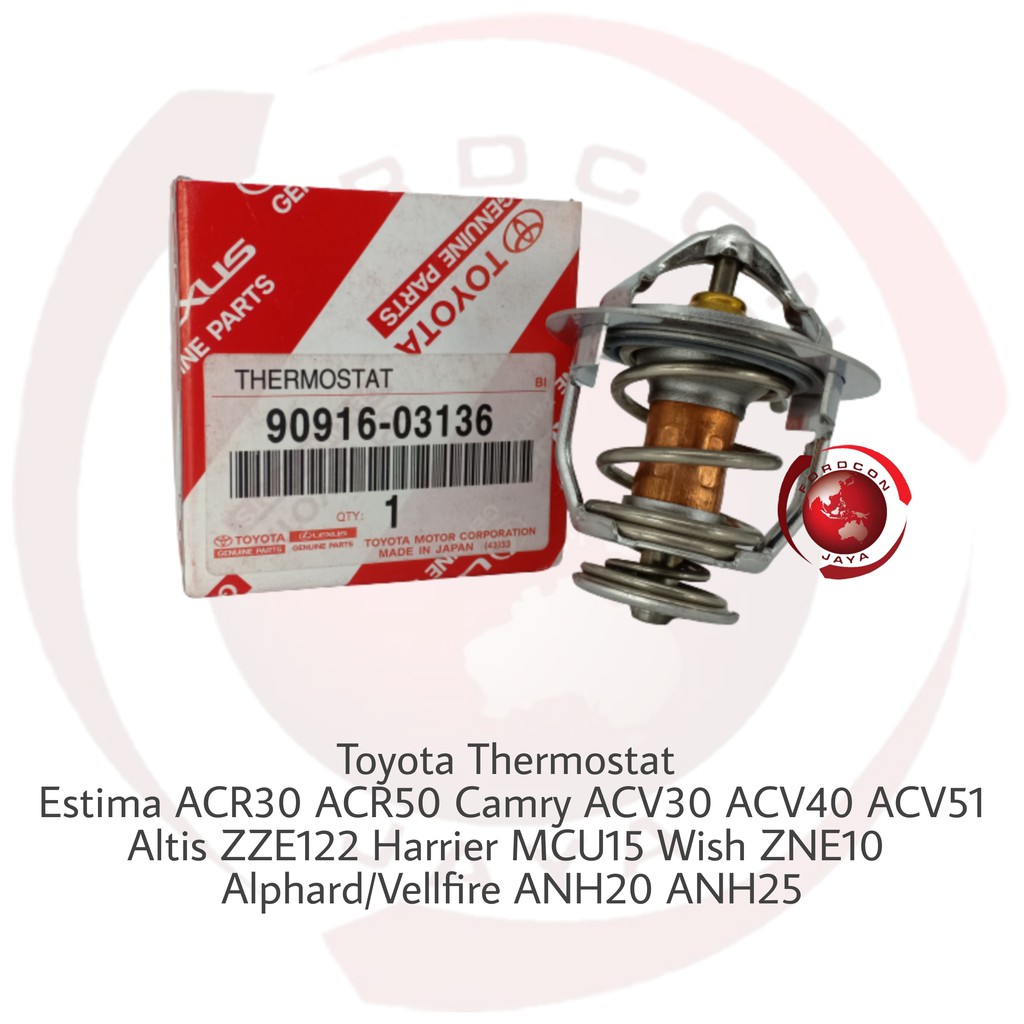 Toyota Thermostat Camry Estima Altis Harrier Wish ACR50 ACV40 ZZE122