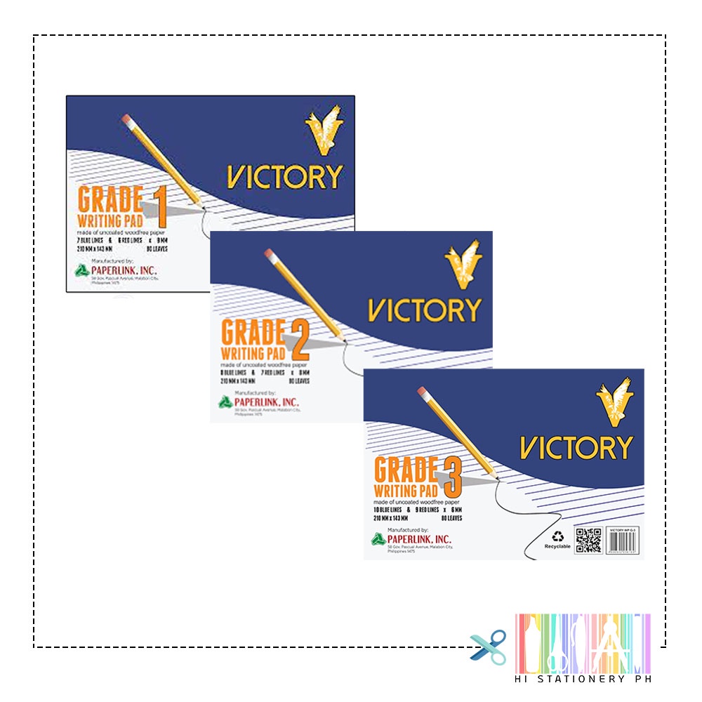 VICTORY Writing Pad Grade 1 Grade 2 Grade 3 Grade 4 Shopee