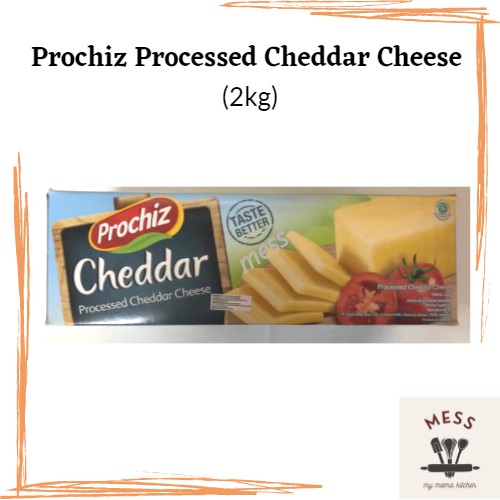 Prochiz Processed Cheddar Cheese Block Keju Cheddar 2kg Shopee Malaysia