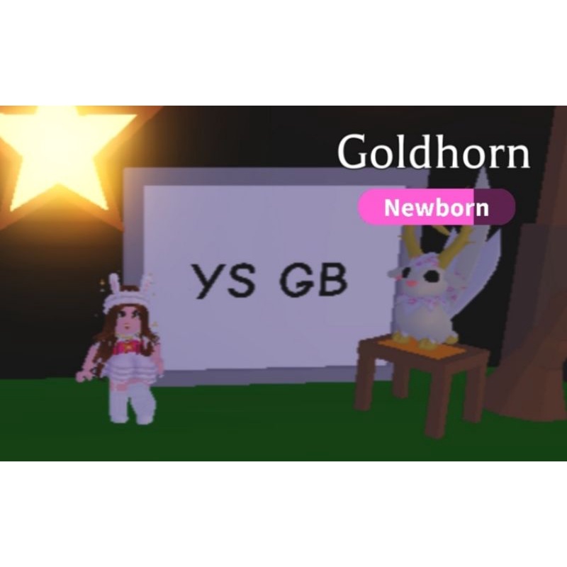 GOLDHORN Pet Adopt Me Roblox FR NFR Shopee Malaysia