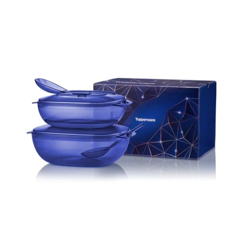 Tupperware Royal Blue Serveware Set Shopee Malaysia