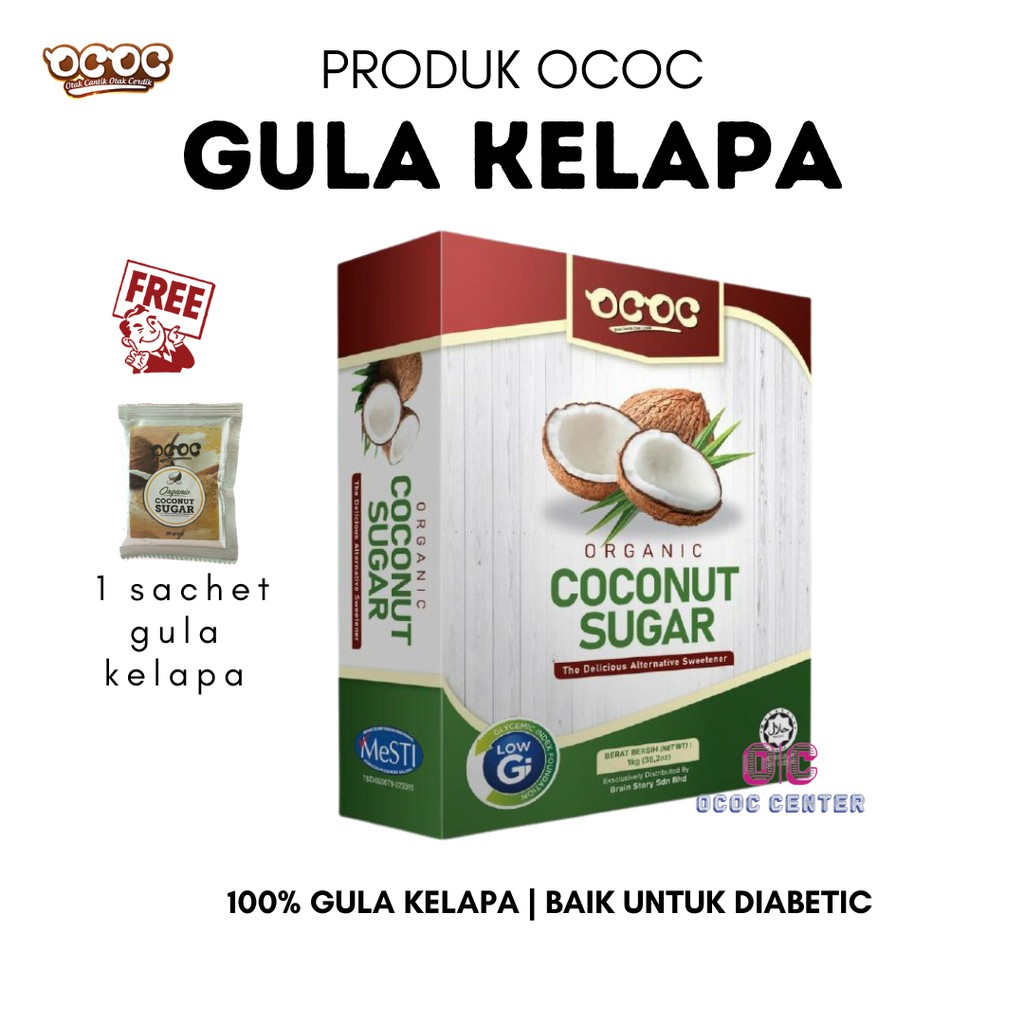 Ready Stock Produk Gula Kelapa Natural Organik Ococ Free Gift