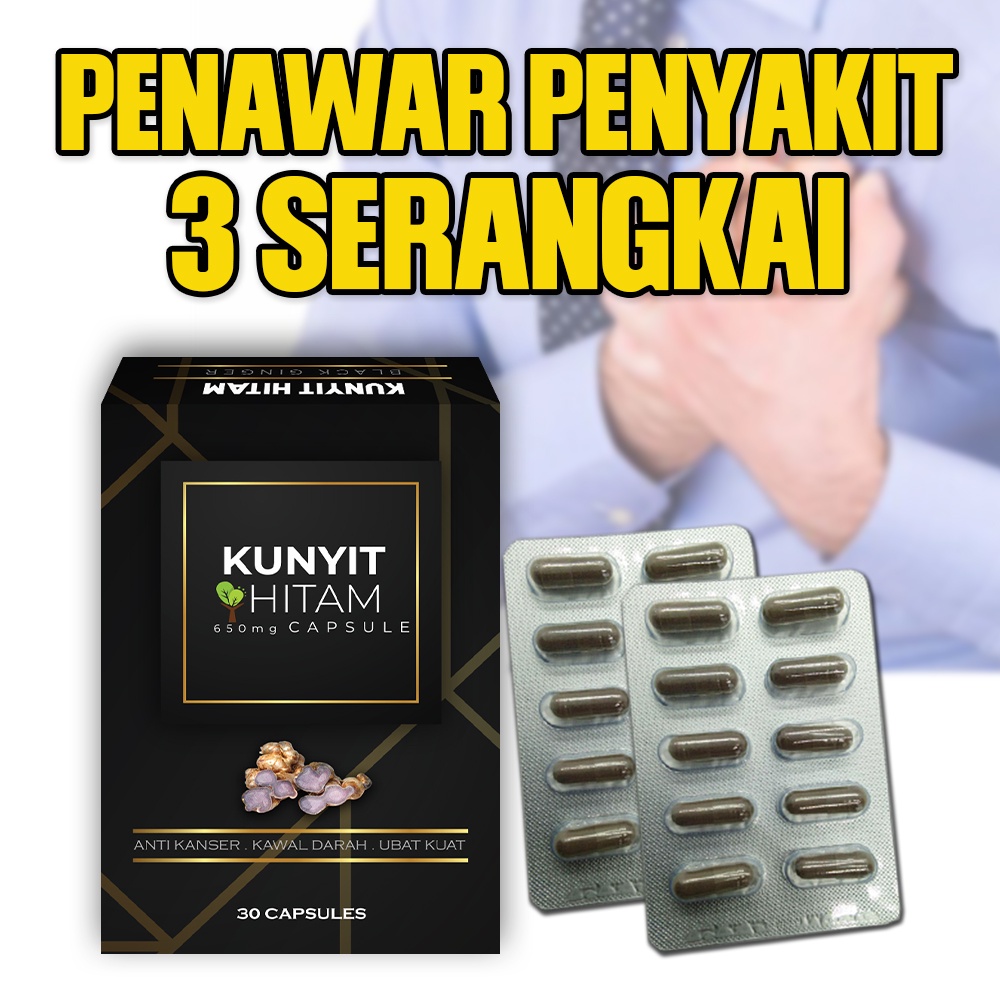 Capsules Kunyit Hitam Black Ginger Kapsul Ubat Sakit Kronik