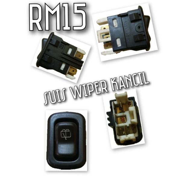 Suis Switch Original Wiper Belakang Perodua Kancil Lampu Petak Bulat