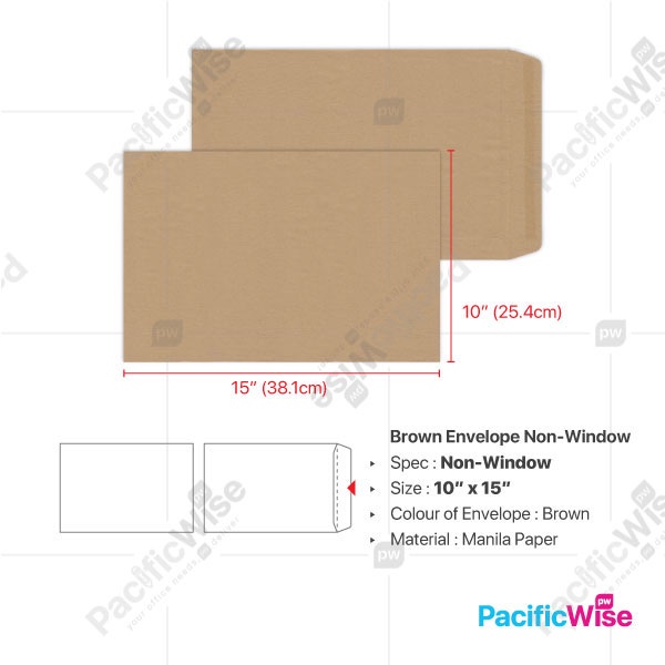 Brown Manila Envelope Non Window With Window Sampul Surat Manila