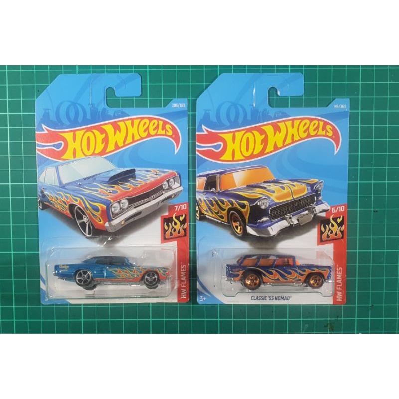 Hot Wheels HW Flames Dodge Coronet And Nomad Set Of 2pcs Shopee Malaysia
