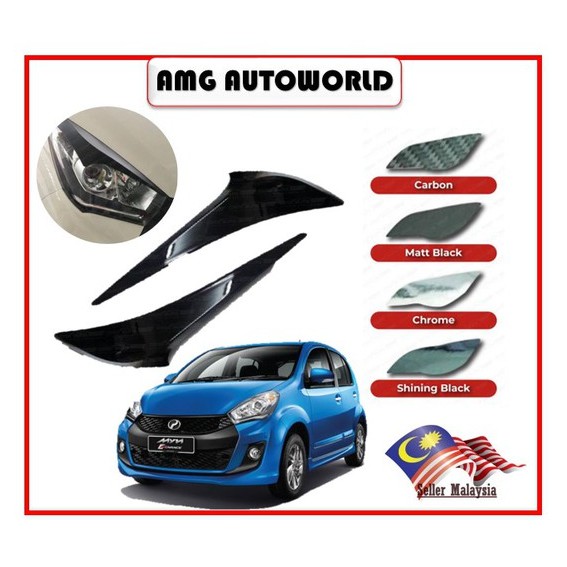 Perodua Myvi Icon Headlamp Lid Cover Eyebrow Eyelid Lip Eye