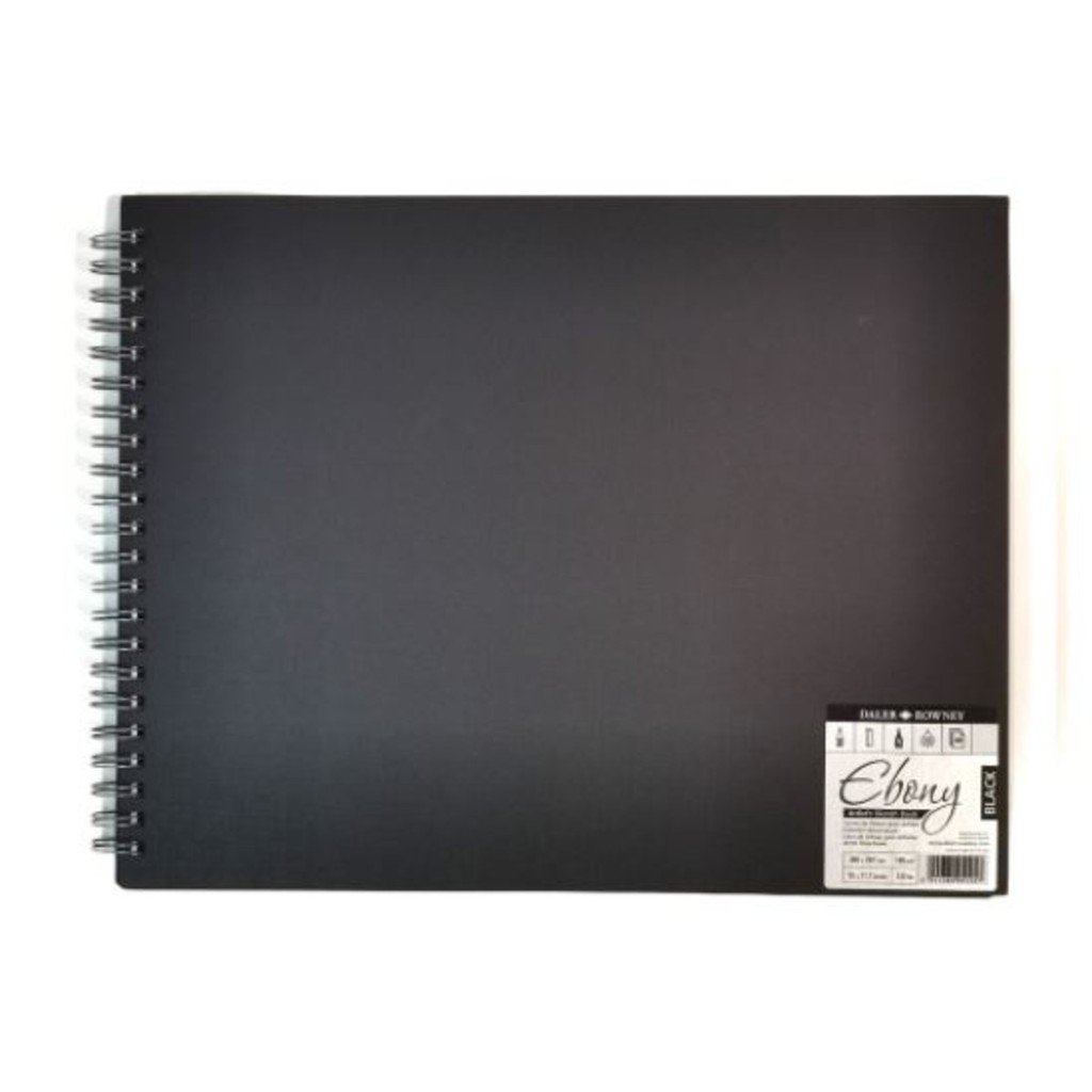 Daler Rowney Ebony Sketchbook Spiral Black Shopee Malaysia