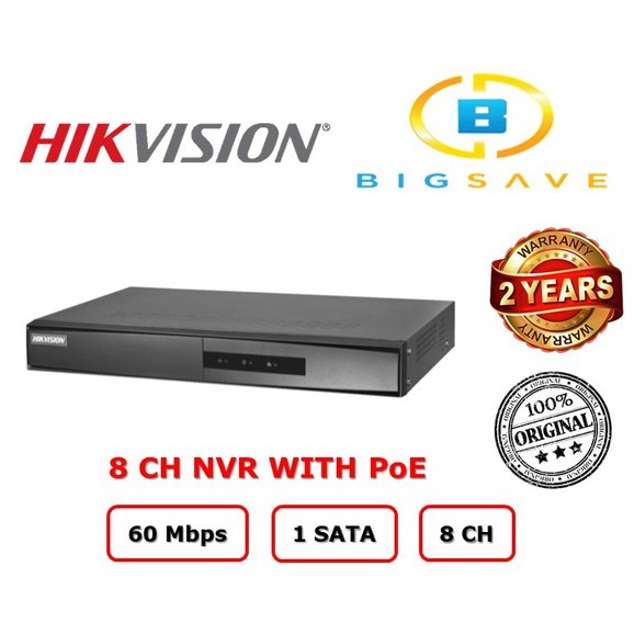 HIKVISION 8CH 8 CHANNEL DS 7108NI Q1 8P M NVR NETWORK RECORDER BUILD