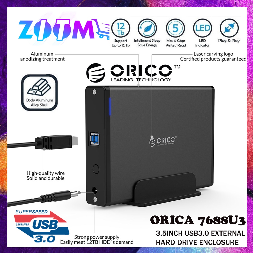 ORICO 7688U3 3 5 INCH USB 3 0 TYPE B SATA EXTERNAL VERTICAL HDD HARD