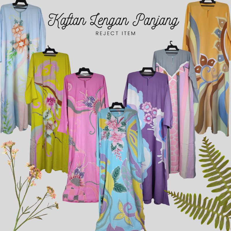 Helai Rm Reject Item Kaftan Lengan Panjang Jubah Batik Lukis