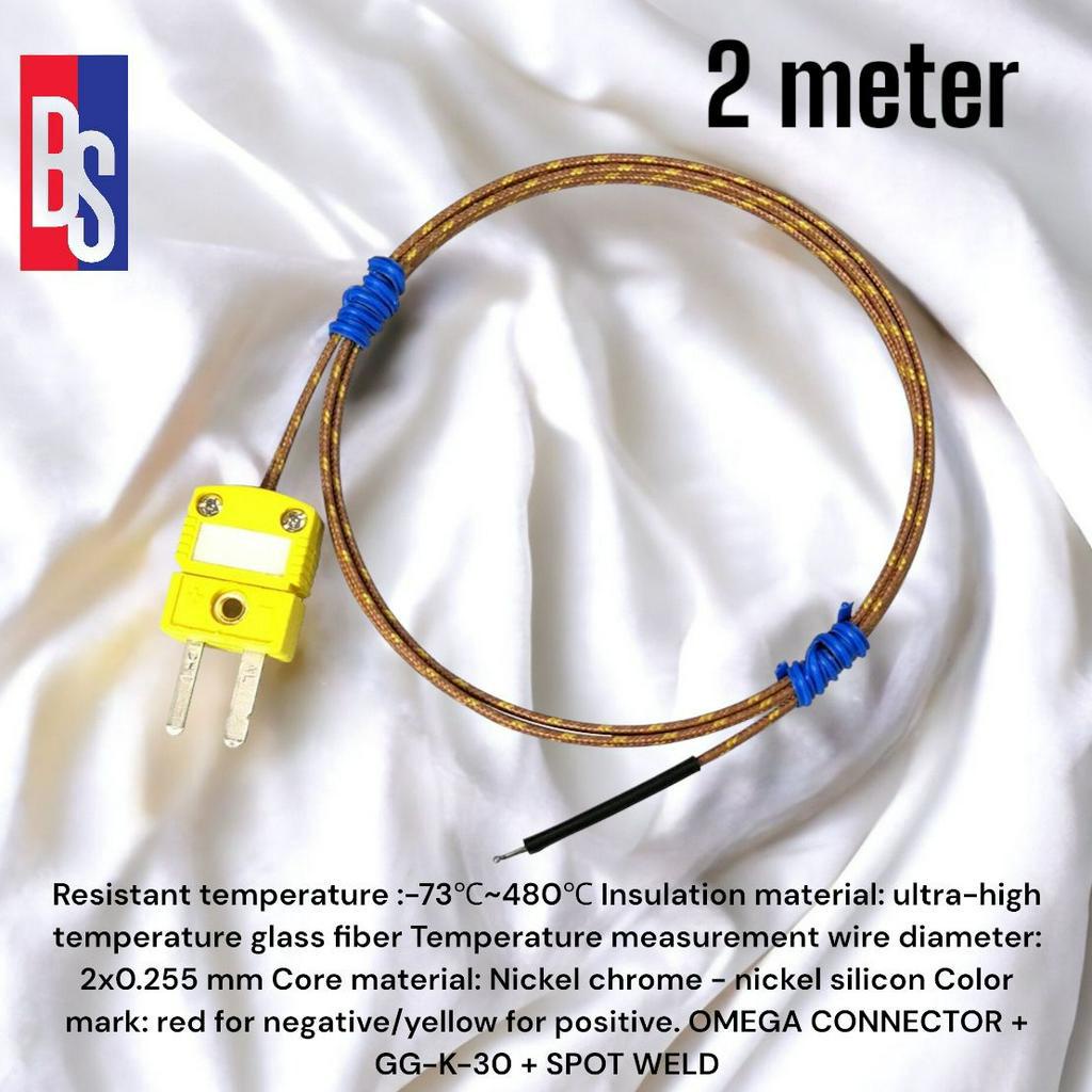 Gg K Sle Fiber Glass Insulation Thermocouple Wire With Omega Type K