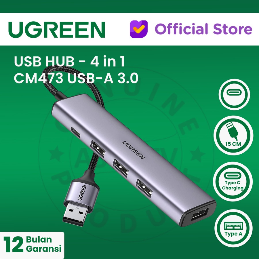 Ugreen In Usb Hub Type C Port Usb A Cm Shopee Malaysia