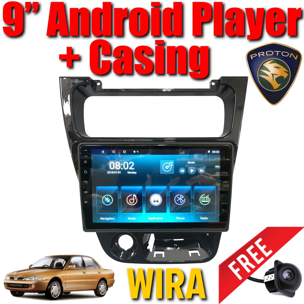 Proton Wira 9 Android 2 DIN Car Player IPS Screen 1GB 2GB Ram 32GB