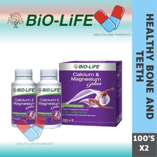 BIO LIFE CALCIUM MAGNESIUM PLUS 2x100 S Shopee Malaysia