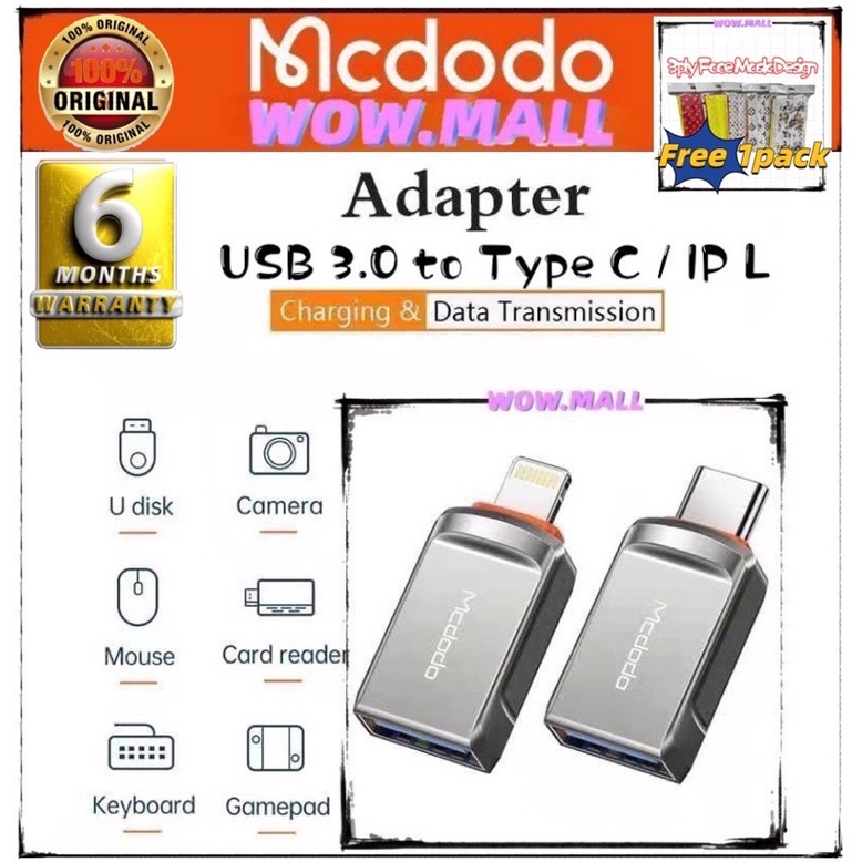 MCDODO OTG 860 873 CA 2690 Type C IP L To USB 3 0 Camera Adapter OTG