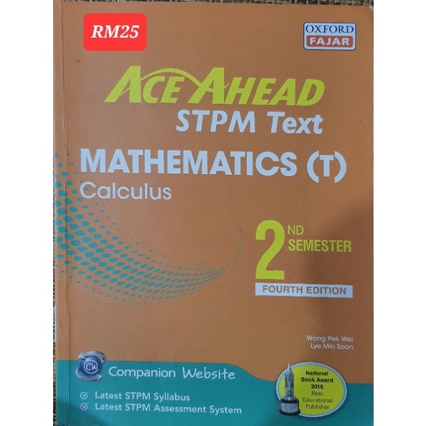 OXFORD FAJAR ACE AHEAD STPM TEXT MATHEMATICS T SEM 2 Shopee Malaysia