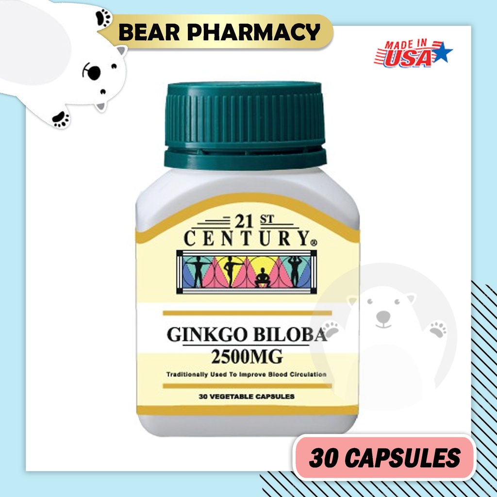 21ST CENTURY Ginkgo Biloba 2500mg 30 S Exp 03 2024 Memory Brain