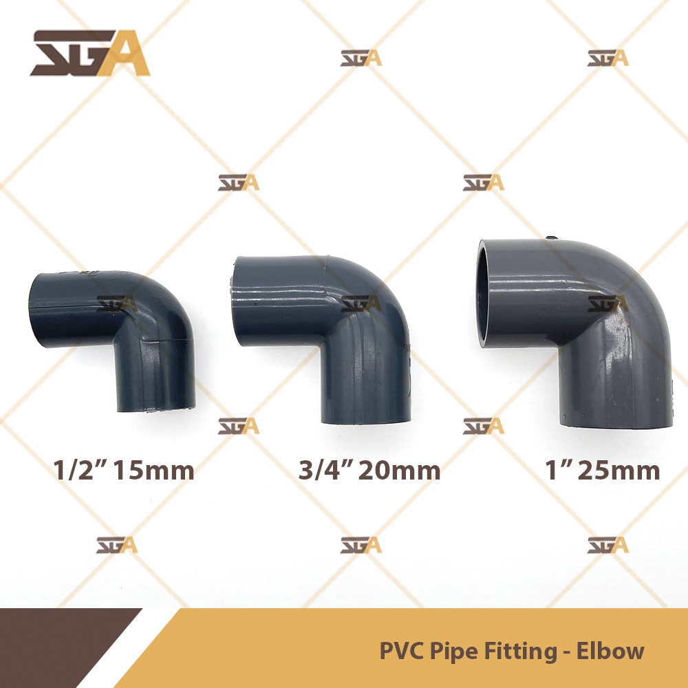 Mm Mm Mm Pvc Pipe Fitting Penyambung Paip Pvc Socket Elbow Tee