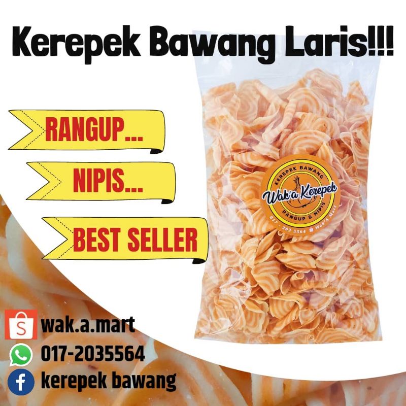 Kerepek Bawang Nipis Rangup Muslim Produk Laris Shopee Malaysia