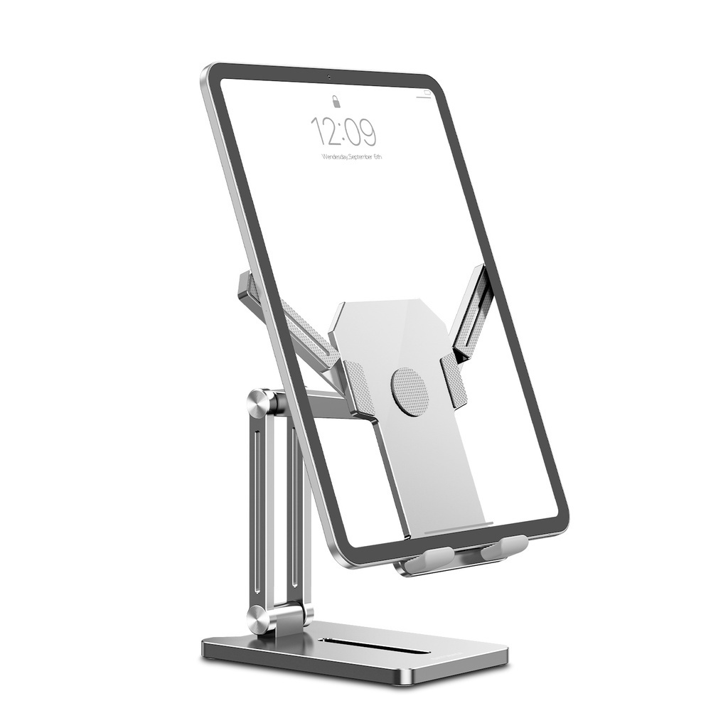 Oatsbasf Portable Foldable Tablet Stand Aluminum Alloy Dual Axis