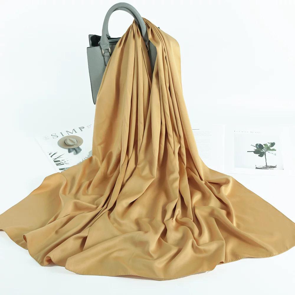 SHAWL SATIN SILK HIJAB PLAIN TUDUNG SELENDANG SATIN KOSONG MATTE LUXE