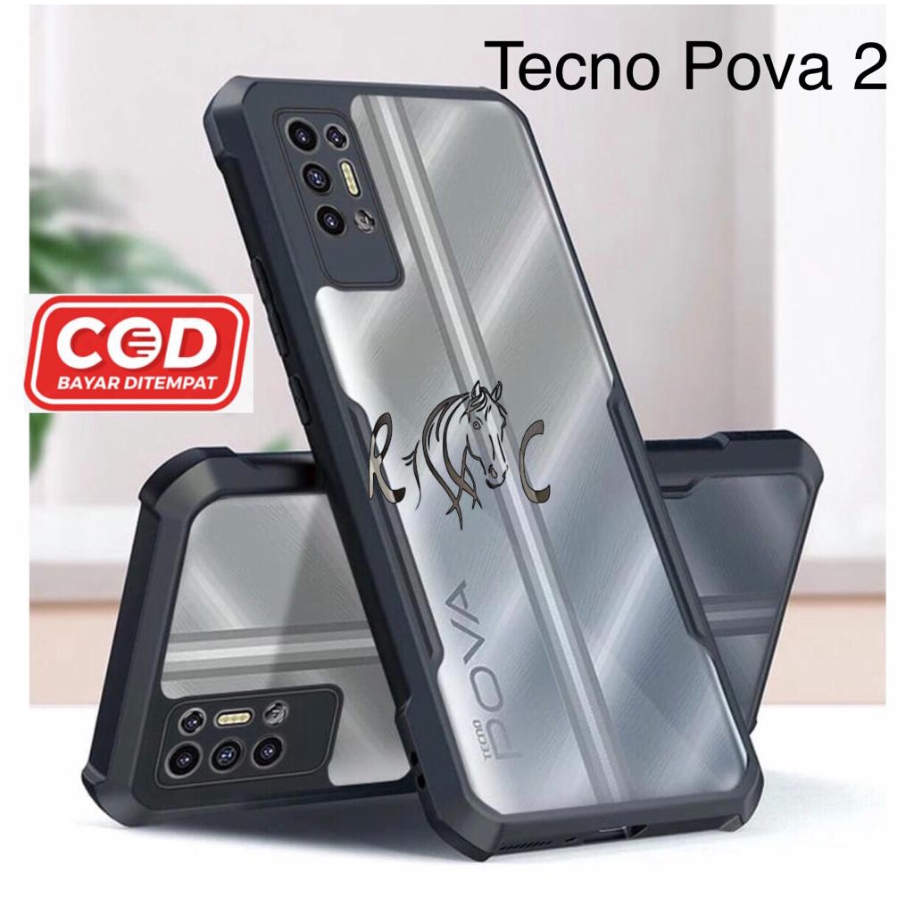 Case Tecno Pova Shockpoof Armor Transparent Protect Camera Lens