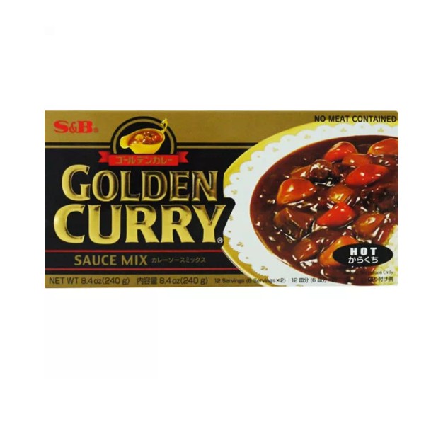 S B Golden Curry Mild Hot 220g 12 Blocks Cubes Made In Japan Japanese