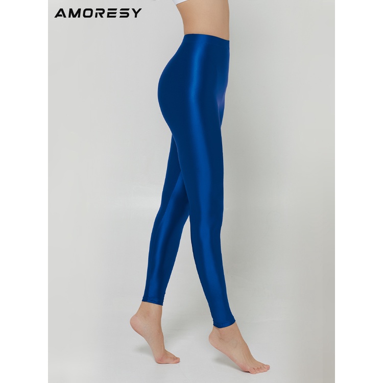 AMORESY Glossy Oil Shiny Silky Sexy Tight Fitting Nude Hip Lifting