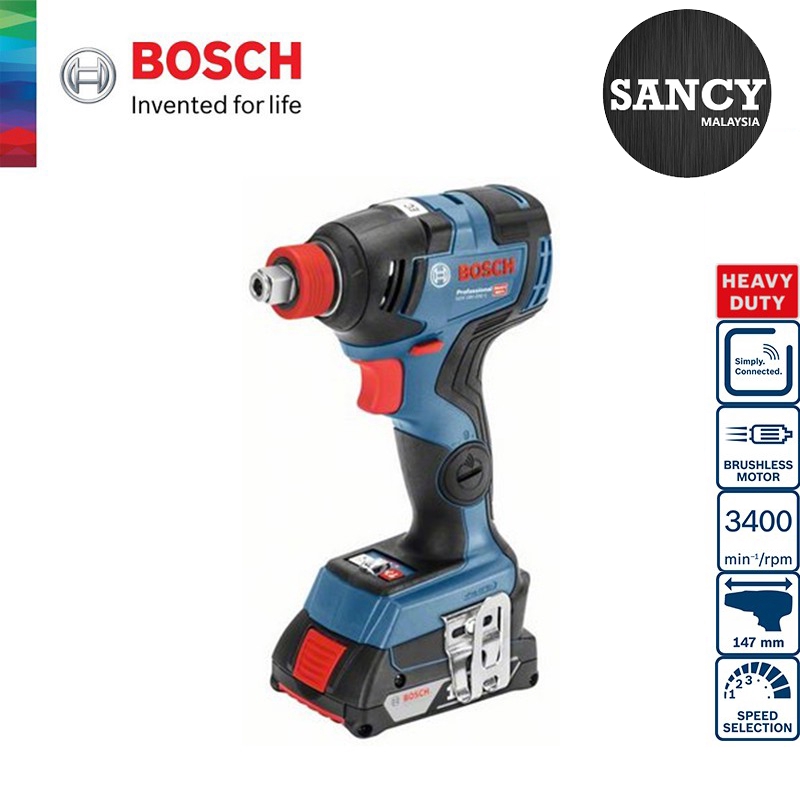 SANCY BOSCH GDX 18V 200 C Cordless Brushless Impact Driver Wrench Kit