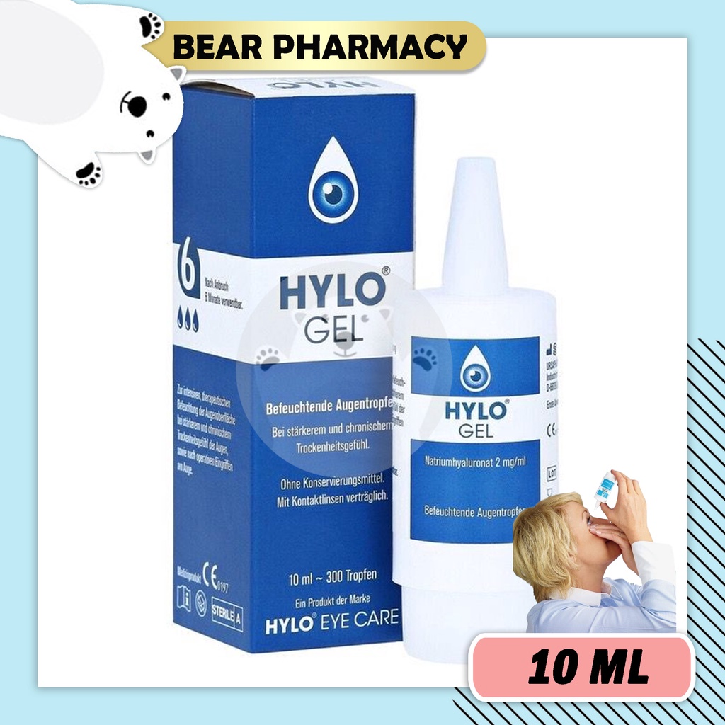 URSAPHARMA HYLO GEL 2mg Ml Lubricating Eye Drop 10ml 300 Drops Exp