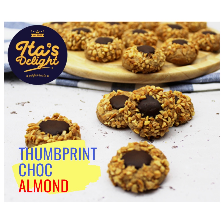 Biskut Kuih Raya Cookies Ita Delight Melted Thumbprint Choc Cookies