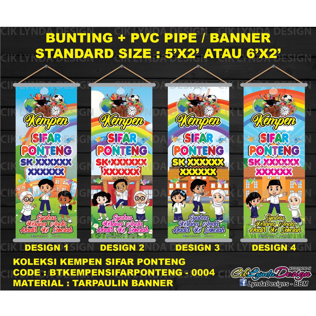 Pre Order Bunting Pvc Pipe Kempen Sifar Ponteng Shopee Malaysia