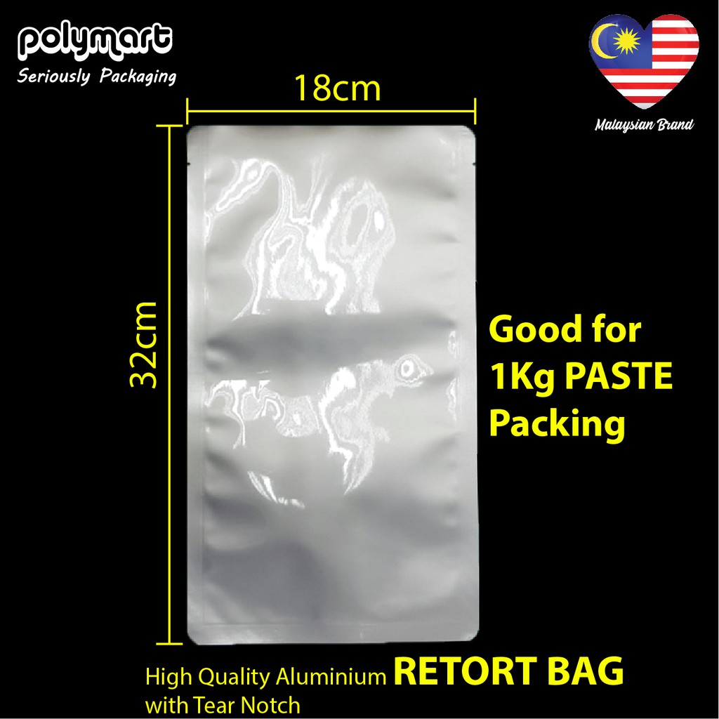 Aluminum RETORT Pouch 3 Side Sealed Retort Bag High Temperature RTE