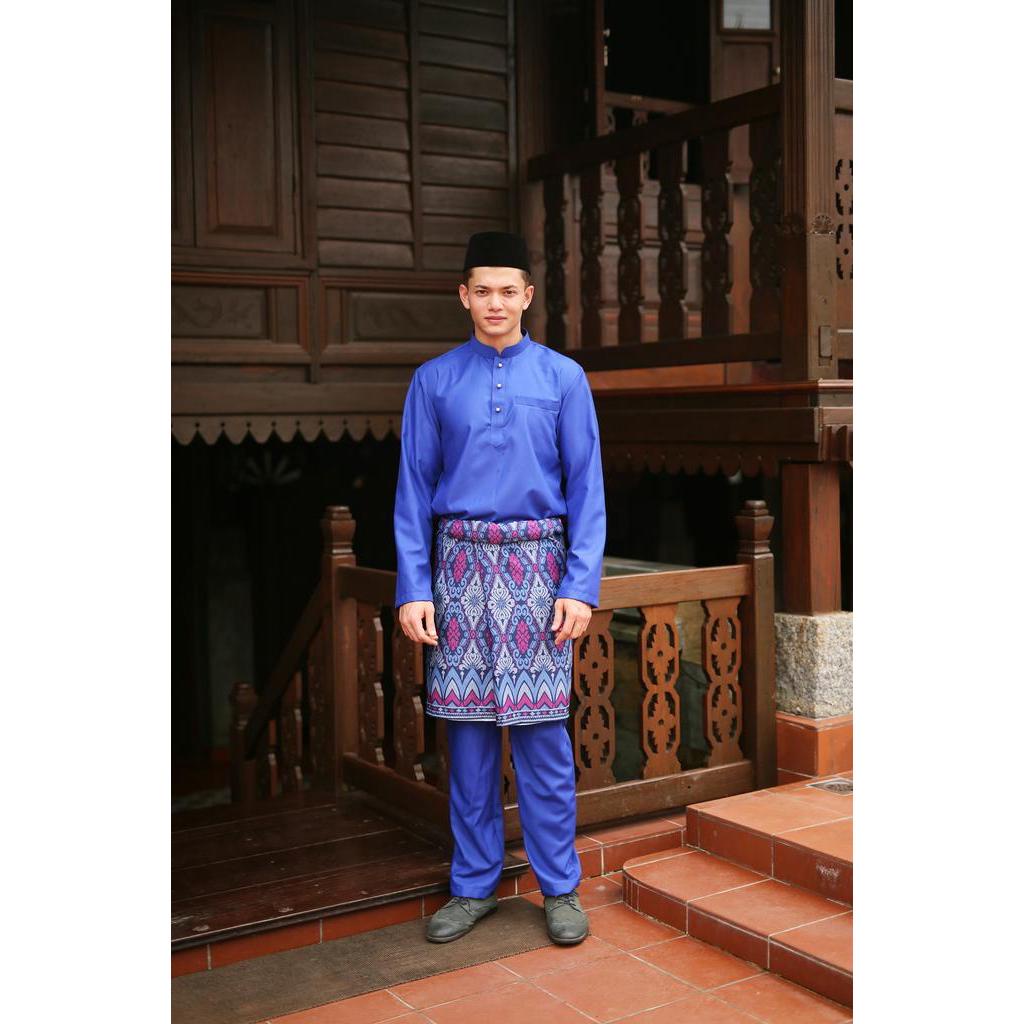 Baju Melayu Modern Royal Blue Adult BAJU MELAYU BAJU MELAYU SLIMFIT