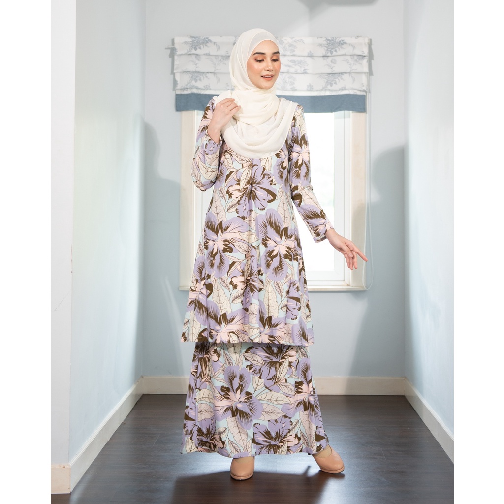 Baju Kurung Pahang Laura Bercorak2 By Luvla Nursing Friendly Mesra