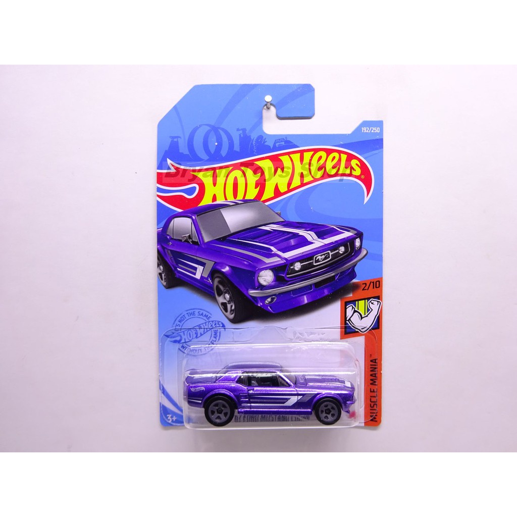 Ungu Putih Hot Wheels Ford Mustang Coupe Purple Stripe White