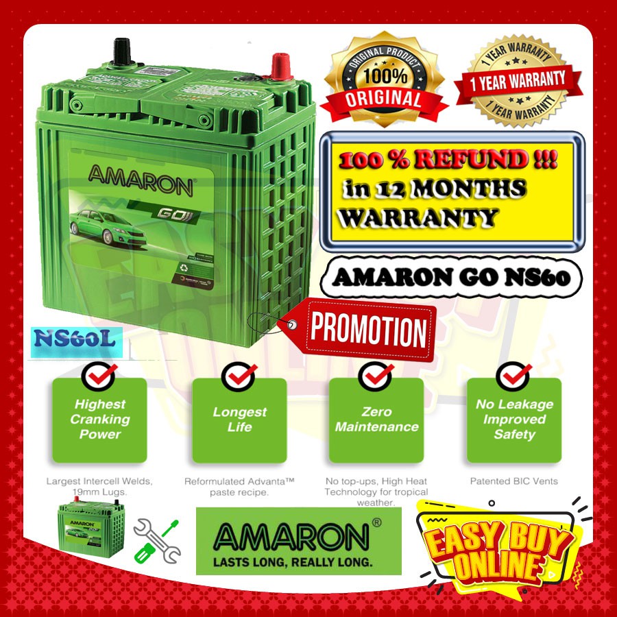 Amaron Go Ns R L B R B Rs Mf Ah Car Battery Toyota