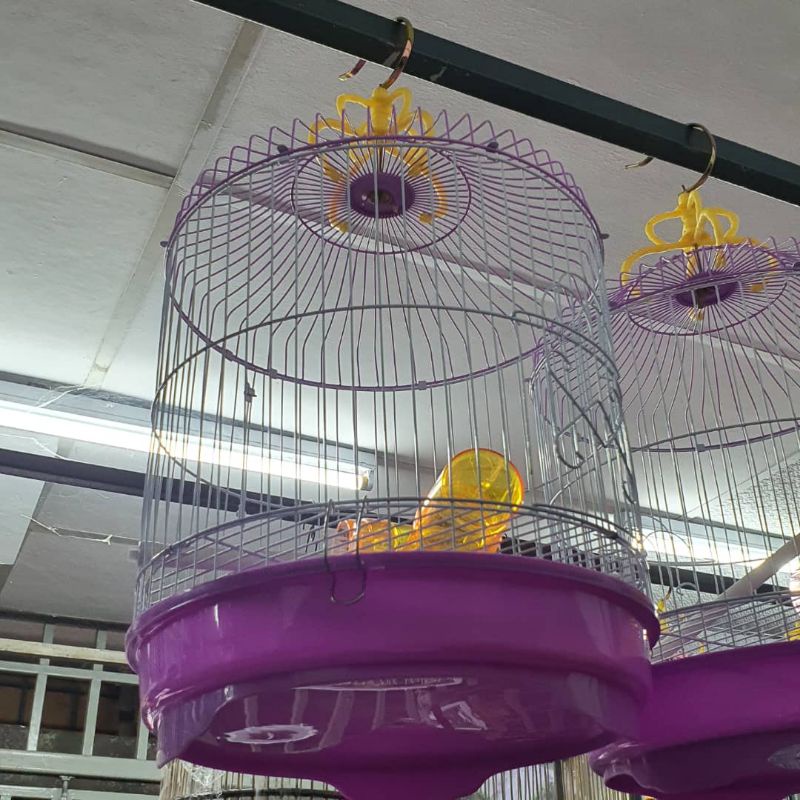 Ready Stocksangkar Besi Bulat Sangkar Burung Round Iron Cage Shopee