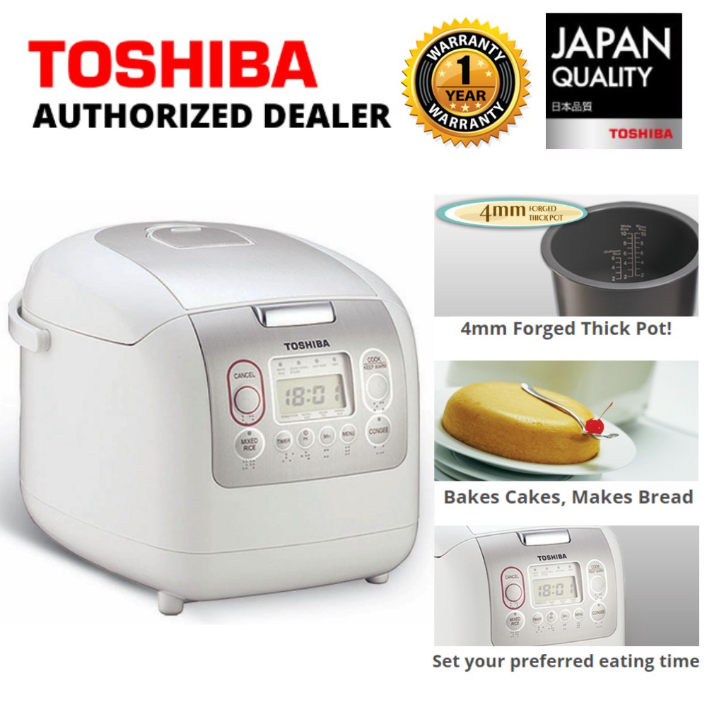 TOSHIBA RICE COOKER 1 8L DIGITAL RICE COOKER RC 18NMFIM WHITE