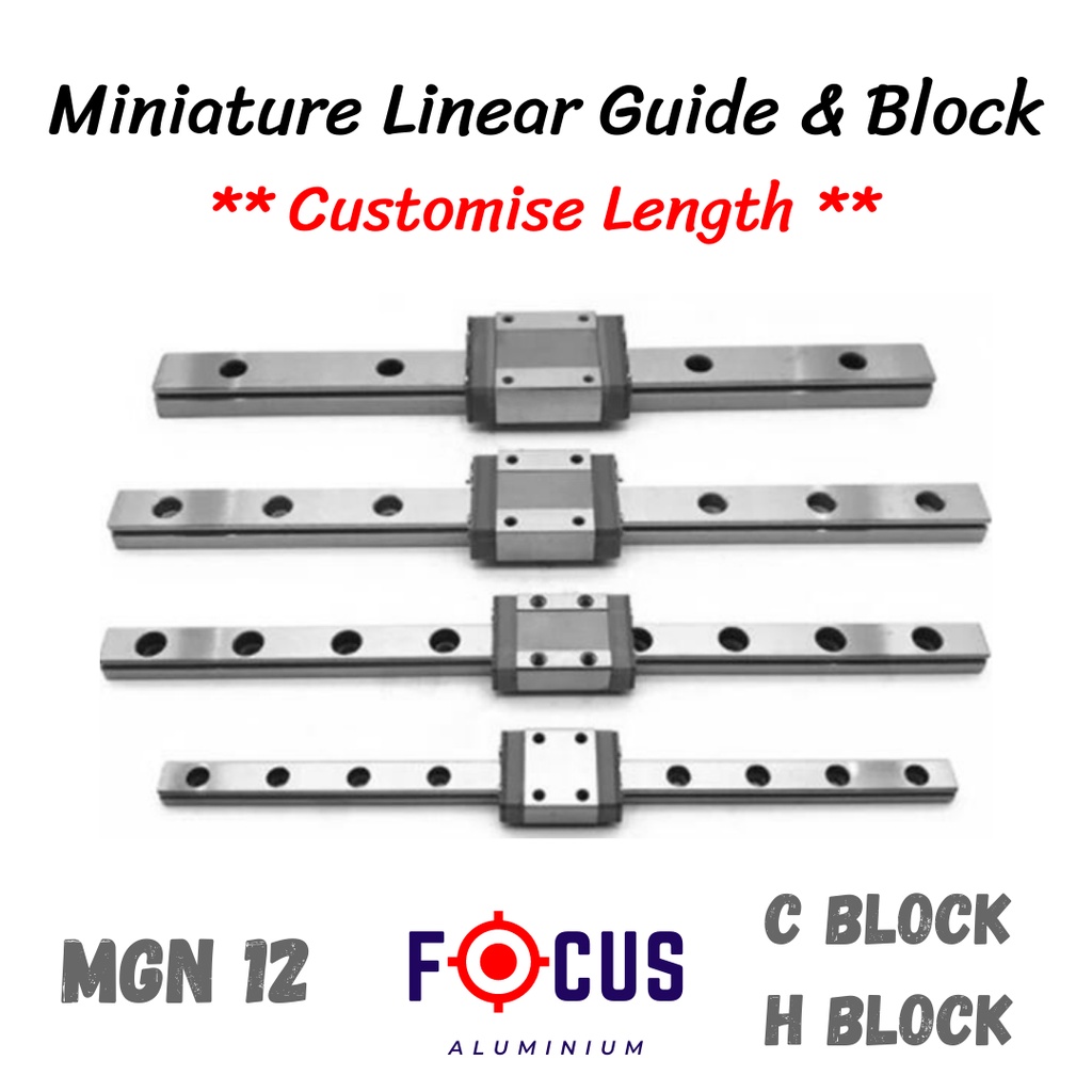 High Precision MGN 12 Miniature Linear Guide Rail Guideway MGN