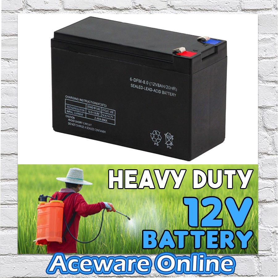 V Ah Battery For Sprayer Pump Knapsack Heavy Duty Spare Part