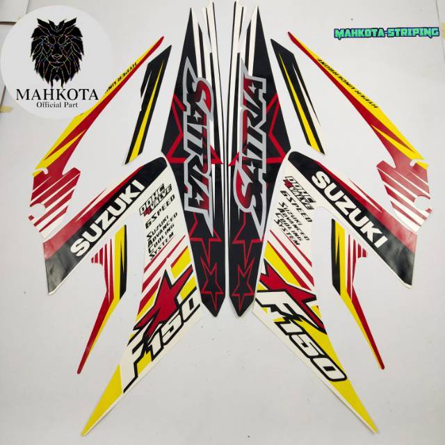 Putih Hitam Striping Sticker Polishing Motorcycle List Suzuki Satria Fu