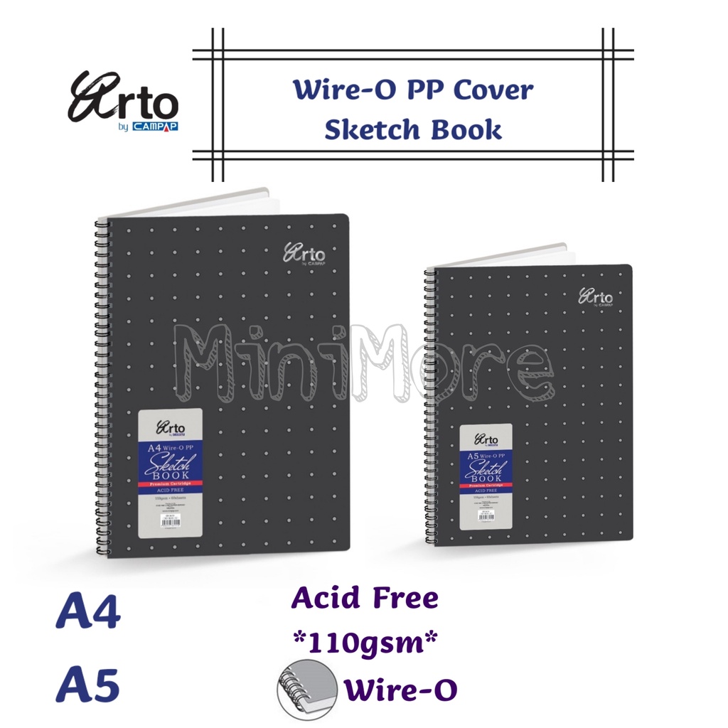 Minimore Arto By Campap Wire O Pp Cover Sketch Book Gsm A A