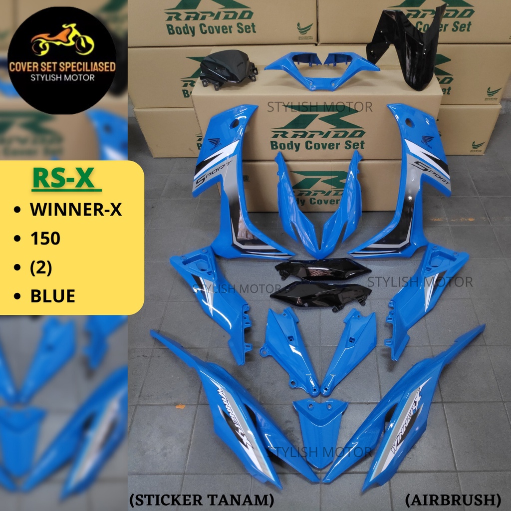 STICKER TANAM AIRBRUSH RAPIDO COVER SET HONDA RSX RS X WINNER X 150