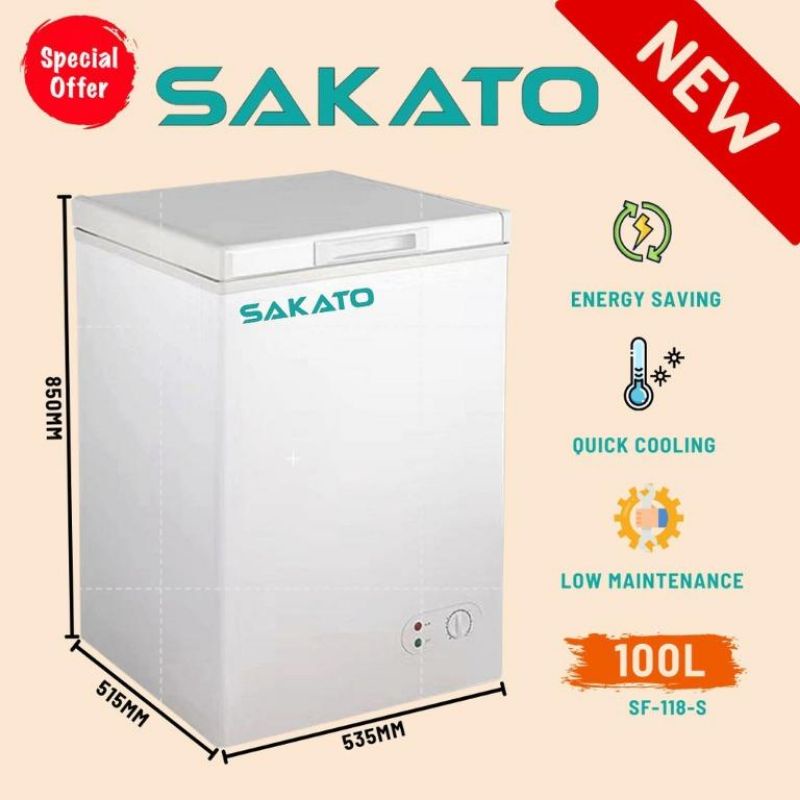 SAKATO Chest Freezer 100L Shopee Malaysia