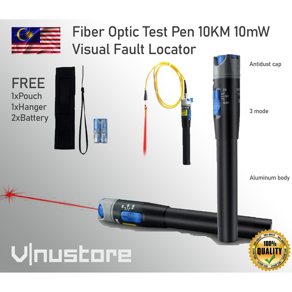 Fiber Optic Laser Tester Pen Km Km Km Mw Mw Mw