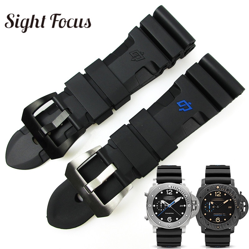 Pam Rubber Strap Mm Mm For Panerai Strap Submersible Tali Jam